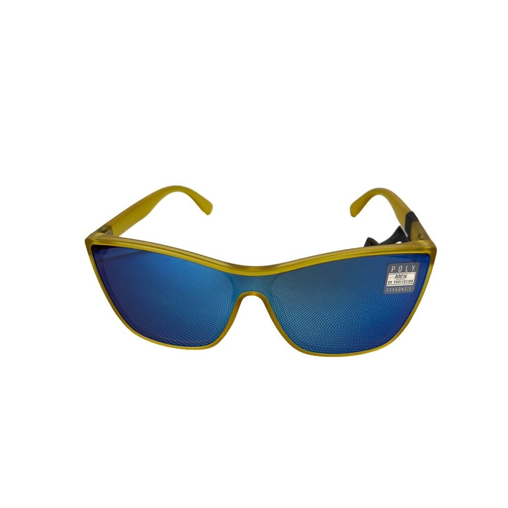 Kreedom Cloud Nine Polycarbonate Sunglasses UV Protection Yellow Blue Modern NEW